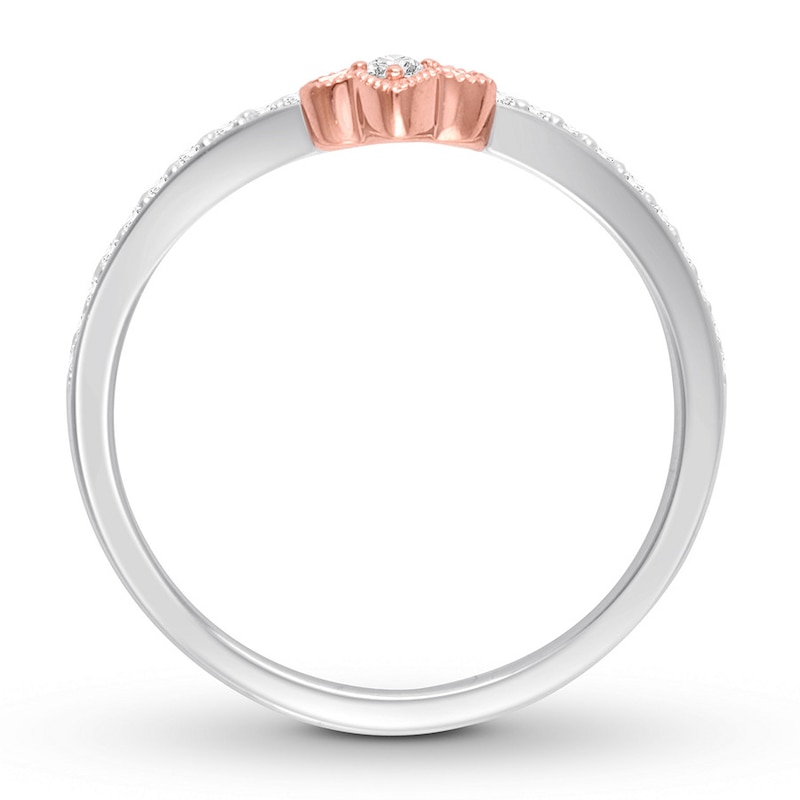 Main Image 3 of Diamond Ring 1/6 ct tw Round-cut 14K Two-Tone Gold