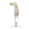 Diamond Band 1/4 ct tw Baguette/Round 14K Two-Tone Gold