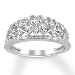 Diamond Tiara Ring 1/5 ct tw Round 14K White Gold