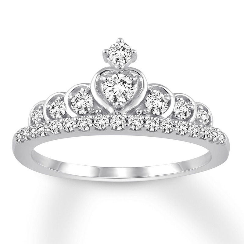 Main Image 1 of Diamond Tiara Ring 1/2 carat tw Round 14K White Gold
