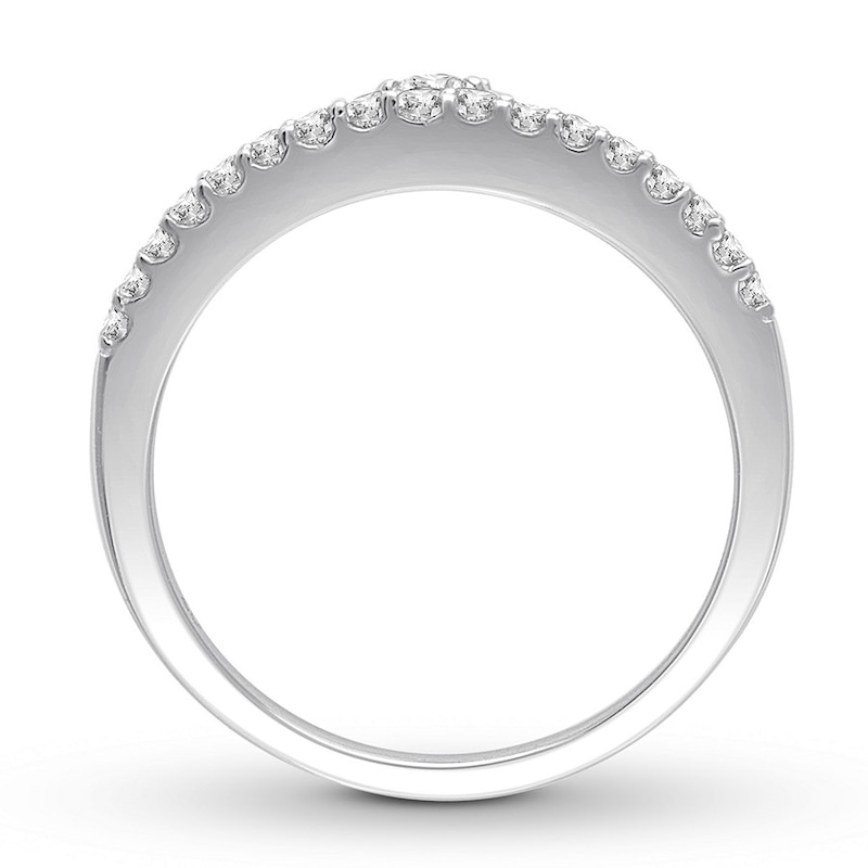 Diamond Tiara Ring 1/2 carat tw Round 14K White Gold