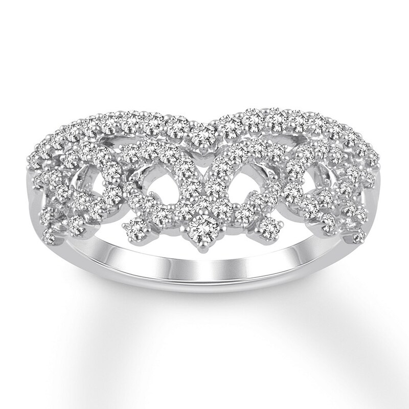 Diamond Tiara Ring 1/2 ct tw Round-cut 14K White Gold