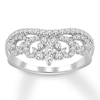 Thumbnail Image 0 of Diamond Tiara Ring 1/2 carat tw Round-cut 14K White Gold