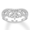 Thumbnail Image 1 of Diamond Tiara Ring 1/2 carat tw Round-cut 14K White Gold