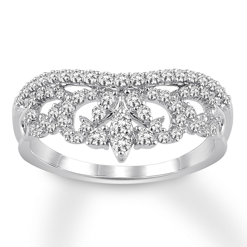 Diamond Tiara Ring 1/2 carat tw Round-cut 14K White Gold