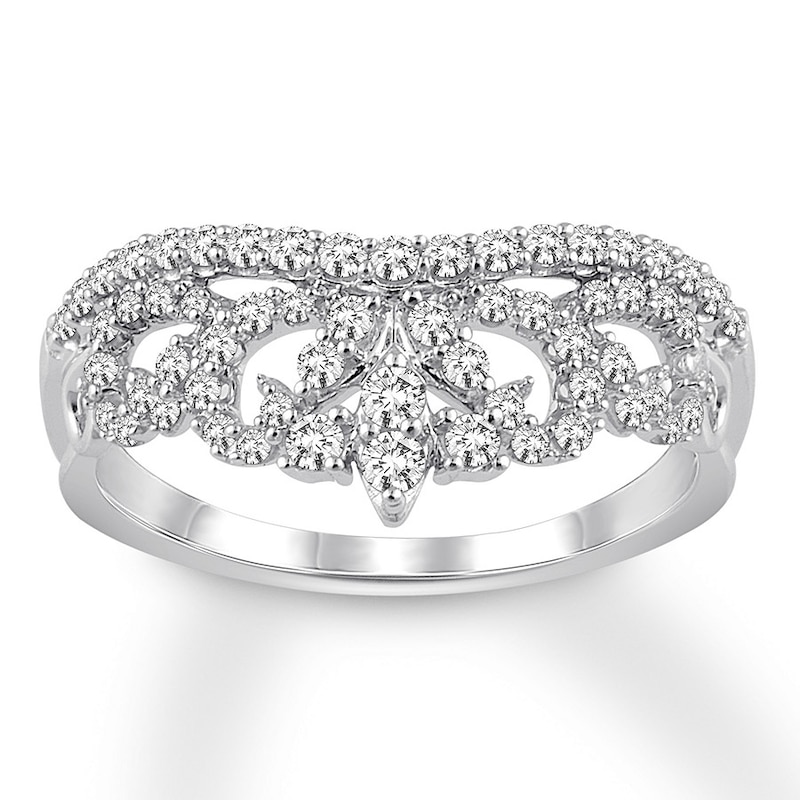 Main Image 1 of Diamond Tiara Ring 1/2 carat tw Round-cut 14K White Gold