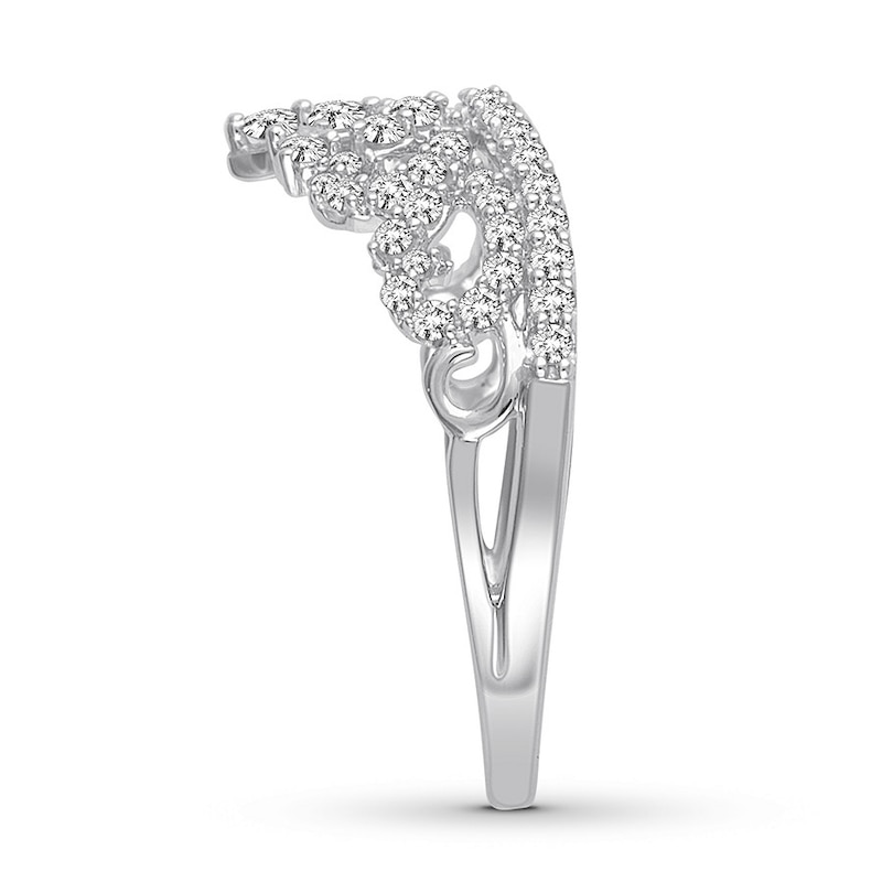 Main Image 2 of Diamond Tiara Ring 1/2 carat tw Round-cut 14K White Gold