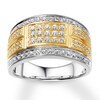 Thumbnail Image 0 of Men's Diamond Band 1 ct tw Round-cut 14K Two-Tone Gold