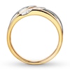 Thumbnail Image 1 of Men's Diamond Band 1/4 ct tw Round-cut 10K Two-Tone Gold