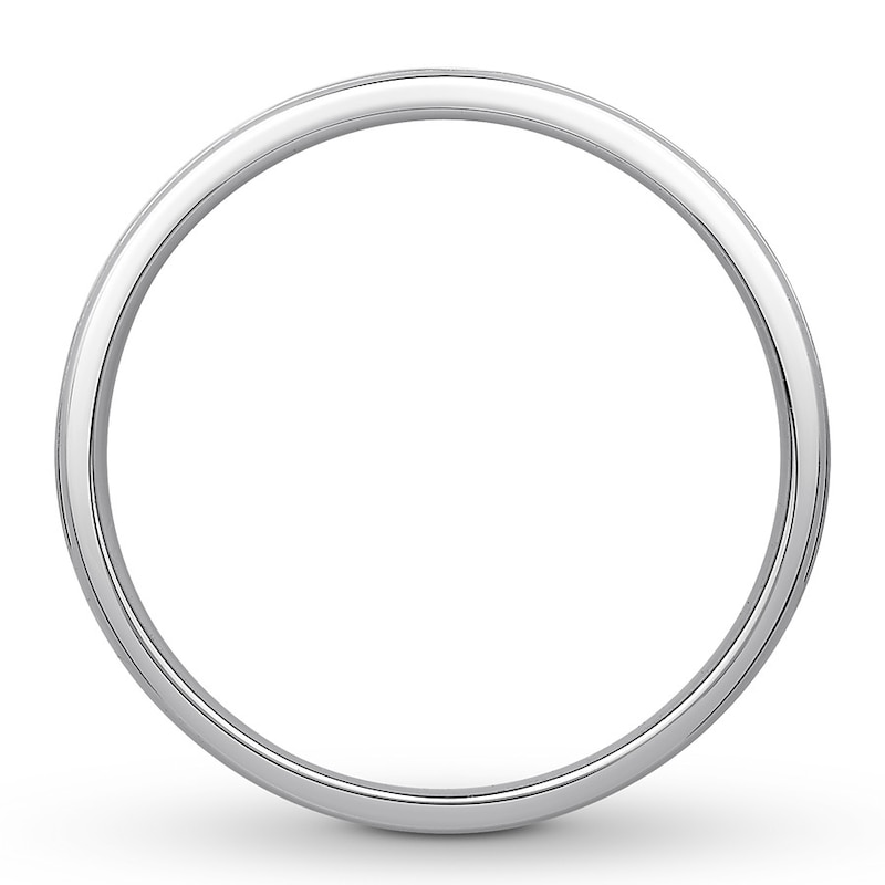 Main Image 2 of Men's Diamond Band 1/10 ct tw Round-cut 10K White Gold