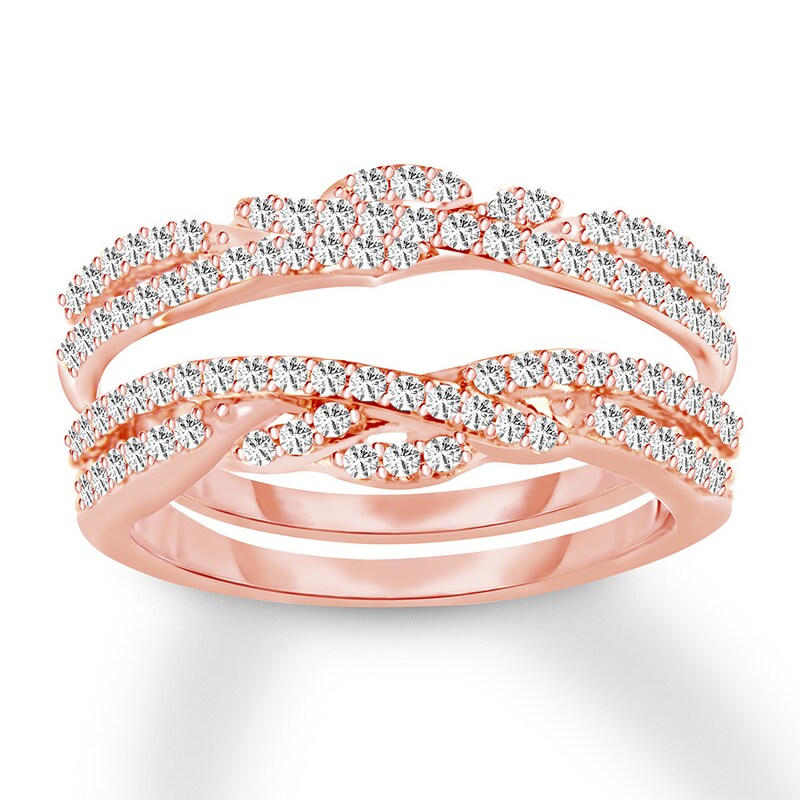 foreverjewelryhub Classic 1//2 ct D//VVS1 Diamond Enhancer Engagement Wedding Ring 14K Yellow Gold Over 925 Sterling Silver Guard Wrap Jacket