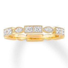 Diamond Ring 1/3 ct tw Round 10K Yellow Gold