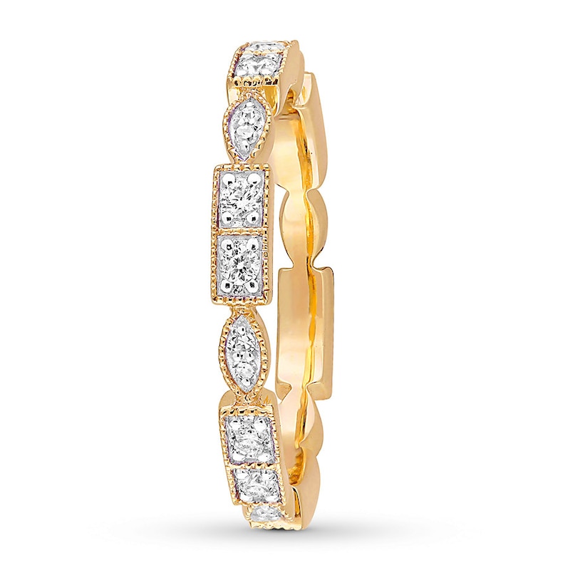 Diamond Ring 1/3 ct tw Round 10K Yellow Gold