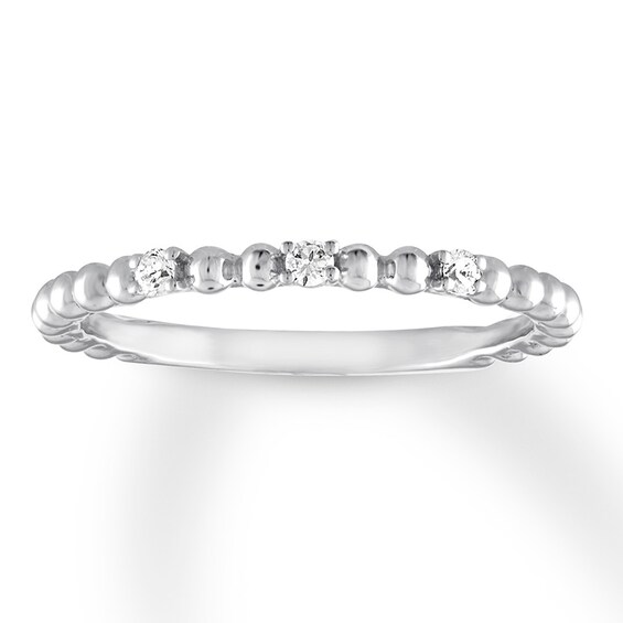 Jared The Galleria Of Jewelry Diamond Band 1/15 ct tw Round 10K White Gold