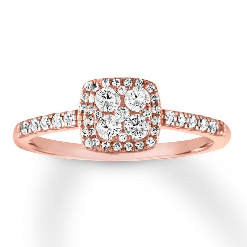 Diamond Ring 1/2 ct tw Round 14K Rose Gold