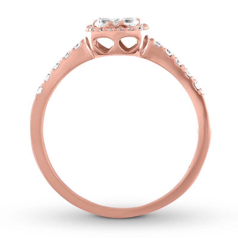 Diamond Ring 1/2 ct tw Round 14K Rose Gold