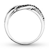 Thumbnail Image 2 of Black & White Diamond Anniversary Band 1/5 ct tw 10K White Gold