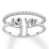 Thumbnail Image 0 of Diamond Love  Ring 1/4 ct tw Round-cut 14K White Gold