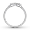 Thumbnail Image 2 of Diamond Ring 1/2 ct tw Princess-cut/Round 14K White Gold