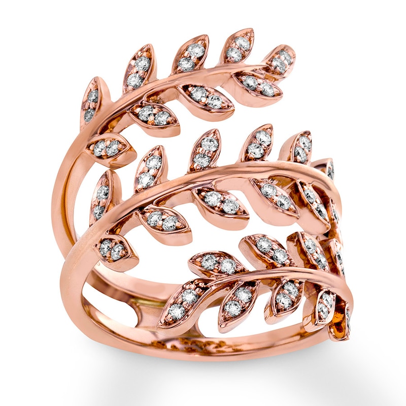 Simon G Diamond Ring 3/8 ct tw Round-cut 18K Rose Gold