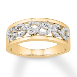 Diamond Knot Band 1/5 ct tw Round 10K Yellow Gold