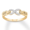 Thumbnail Image 0 of Diamond Knot Ring 1/10 ct tw Round 10K Yellow Gold