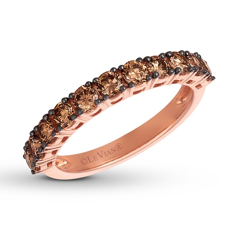 Main Image 1 of Le Vian Chocolate Diamond Band 7/8 ct tw 14K Strawberry Gold