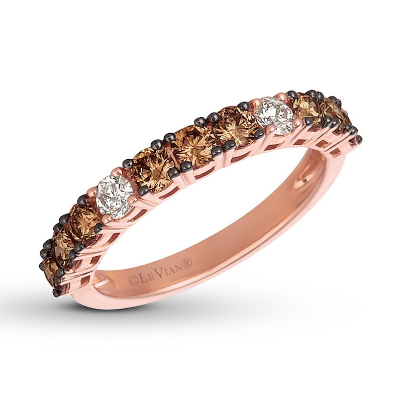 Main Image 1 of Le Vian Chocolate Round Diamond Band 7/8 ct tw 14K Strawberry Gold