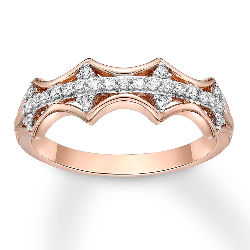 Main Image 1 of Diamond Stackable Ring 1/5 ct tw Round-cut 10K Rose Gold