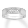 Thumbnail Image 1 of Men's Diamond Band 1/5 ct tw Round-cut 10K White Gold