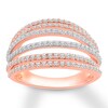 Thumbnail Image 1 of Diamond Ring 3/4 ct tw Round-cut 14K Rose Gold