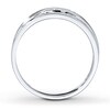 Thumbnail Image 2 of Men's Diamond Band 1/10 ct tw Round-cut 10K White Gold