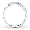 Thumbnail Image 1 of Men's Diamond Band 1/10 ct tw Round-cut 10K White Gold