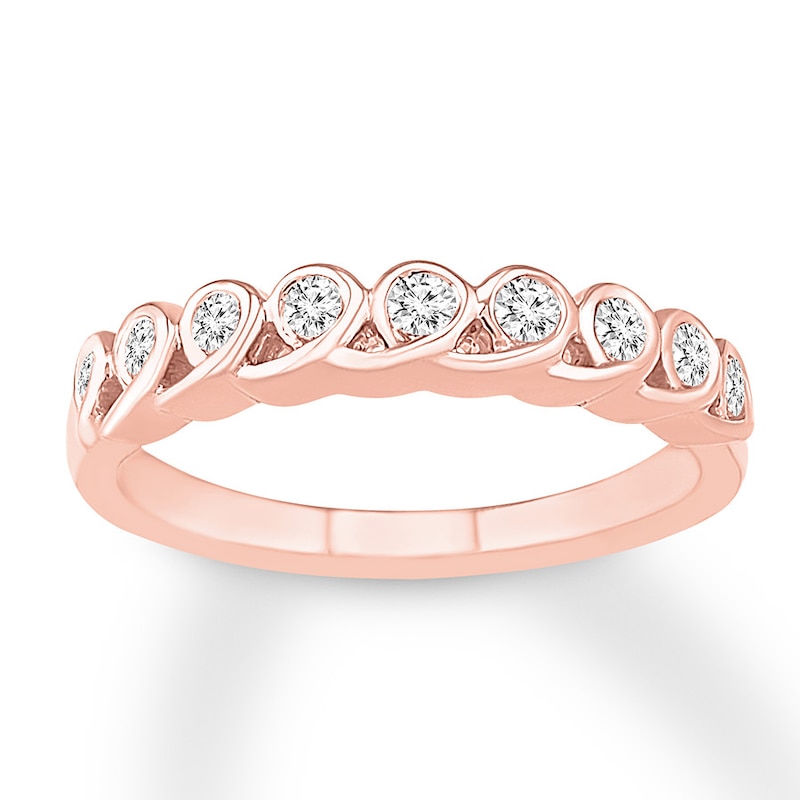 Diamond Anniversary Band 1/5 ct tw Round 10K Rose Gold