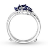 Thumbnail Image 1 of Natural Sapphire Enhancer Ring 1/8 ct tw Diamonds 14K White Gold