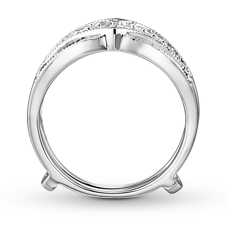 Main Image 2 of Natural Sapphire Enhancer Ring 1/5 ct tw Diamonds 14K White Gold