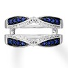 Thumbnail Image 4 of Natural Sapphire Enhancer Ring 1/5 ct tw Diamonds 14K White Gold
