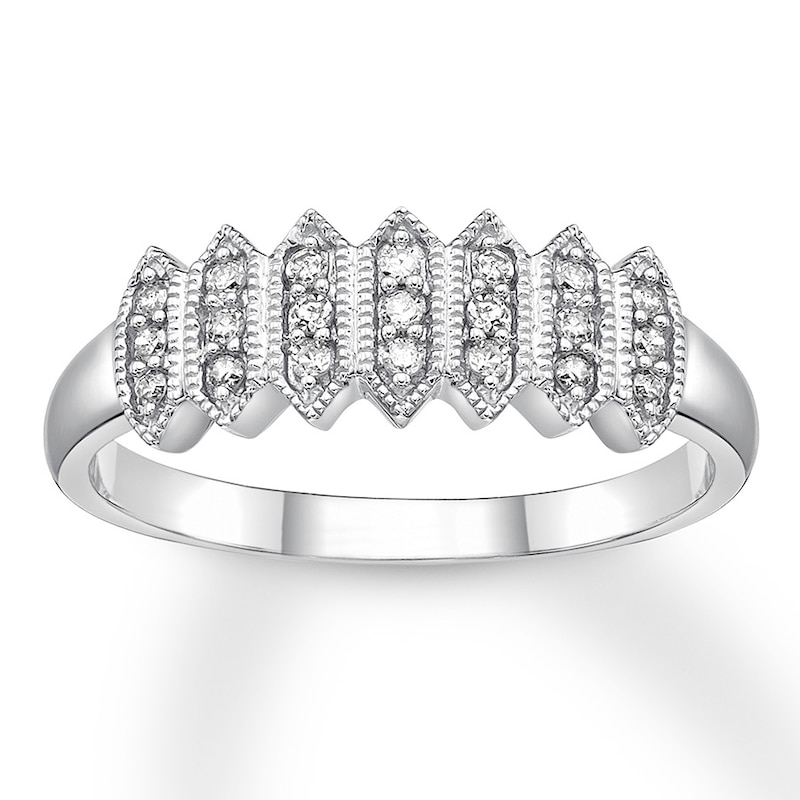 Diamond Anniversary Band 1/6 ct tw Round-cut 10K White Gold