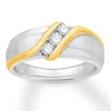 Thumbnail Image 0 of Men's Colorless Diamond Band 1/3 carat tw 14K Two-Tone Gold