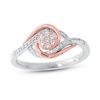 Thumbnail Image 0 of Diamond Promise Ring 1/6 ct tw Round 10K Sterling Silver/Rose Gold