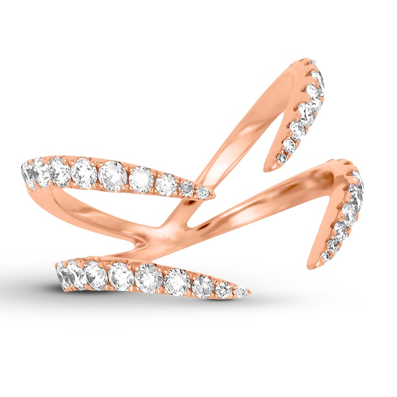 Diamond Band 3/4 ct tw Round-cut 18K Rose Gold with 360