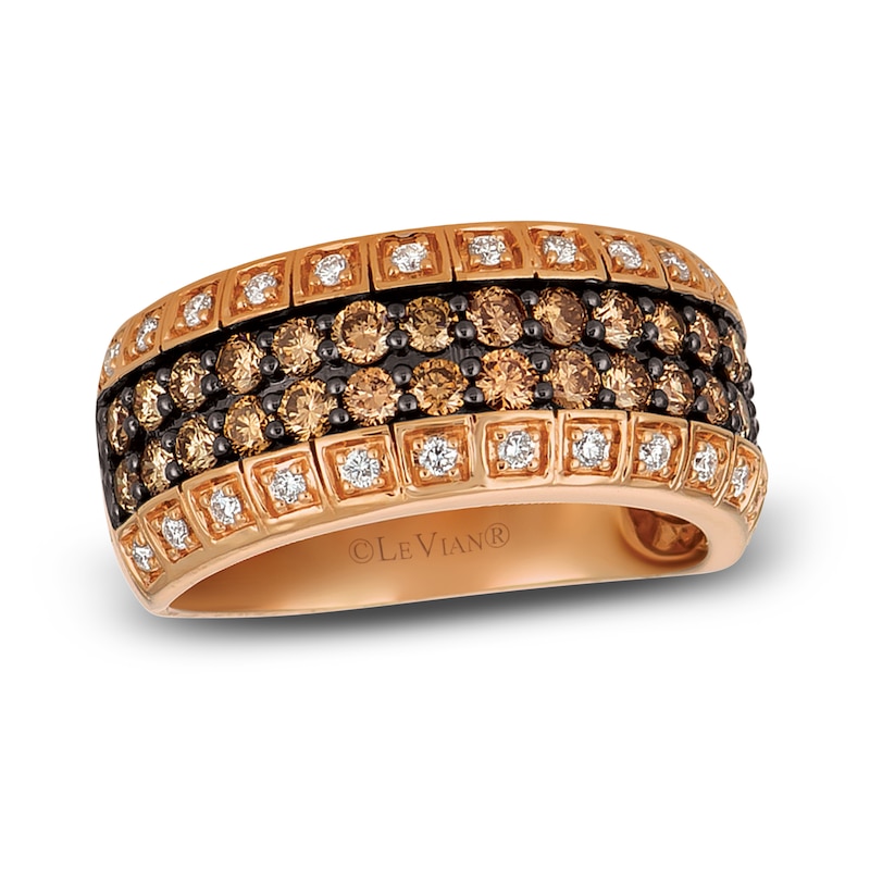 Main Image 1 of Le Vian Chocolate Diamond Band 1-1/8 ct tw 14K Strawberry Gold