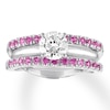 Thumbnail Image 3 of Natural Pink Sapphire Enhancer Ring 14K White Gold