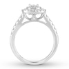 Thumbnail Image 1 of Diamond Promise Ring 1/2 ct tw Princess/Round 10K White Gold