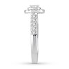 Thumbnail Image 2 of Diamond Promise Ring 1/2 ct tw Princess/Round 10K White Gold