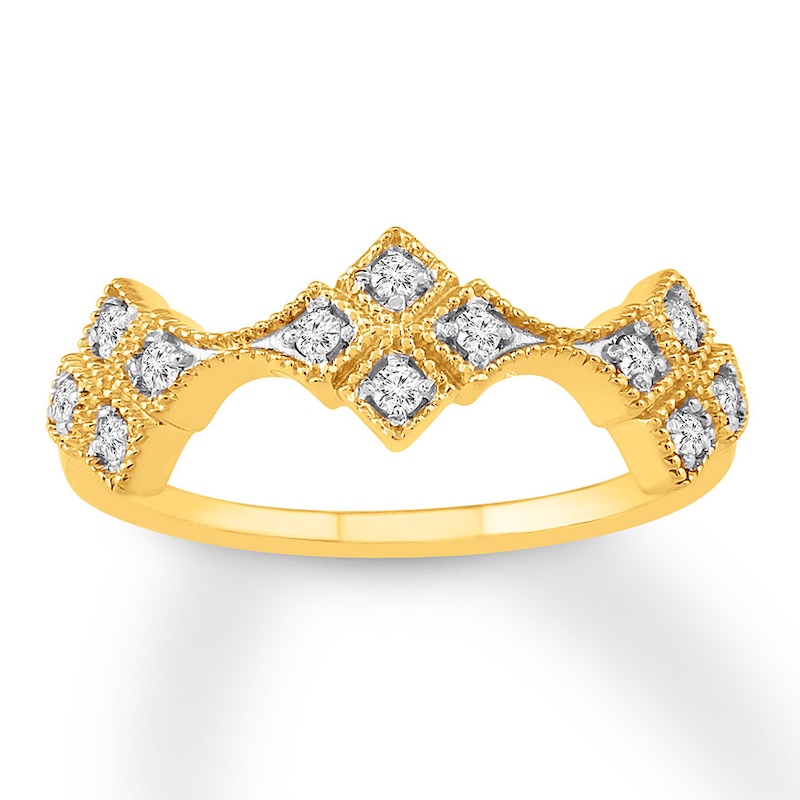 Diamond Anniversary Ring 1/8 ct tw Round-cut 10K Yellow Gold