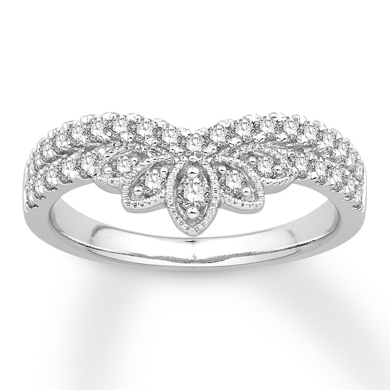 Diamond Enhancer Ring 1/2 ct tw Round-cut 14K White Gold