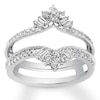 Thumbnail Image 0 of Diamond Enhancer Ring 1/2 ct tw Round/Baguette 14K White Gold