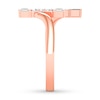 Thumbnail Image 2 of Diamond Ring 1/4 ct tw Round/Baguette 10K Rose Gold
