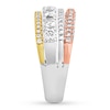 Thumbnail Image 3 of Diamond Anniversary Ring 1-1/4 ct tw Round 14K Tri-Color Gold